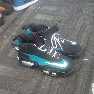 Kids Black and Teal Athletic Shoes